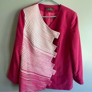 Vibrant Pink and Cream Blazer by Loralie Originals